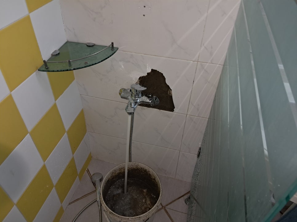 수전 연결 부위 누수 테스트