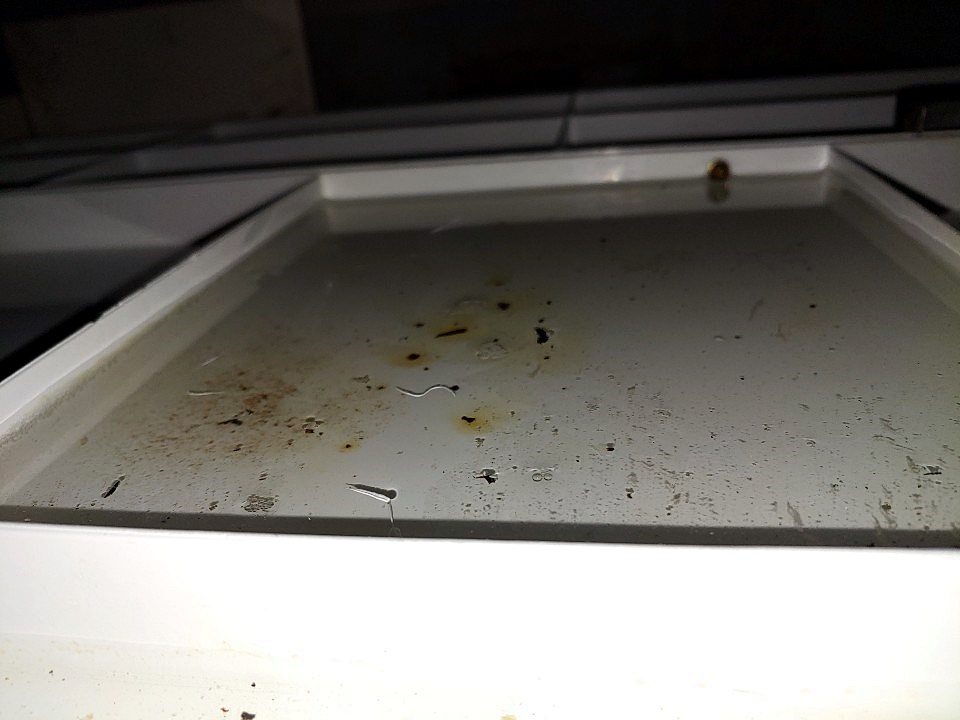 바닥 타일의 상태 확인