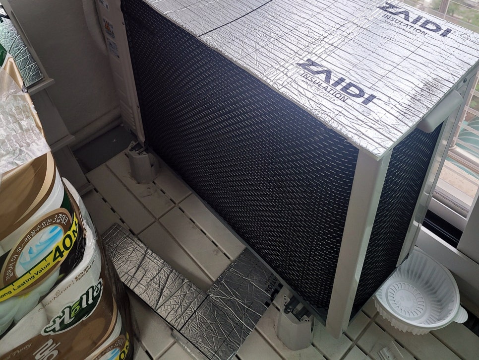 기존 타일과 방수층 상태 확인