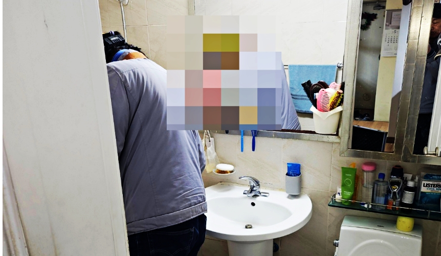 정리가 완료된 세면대 주변