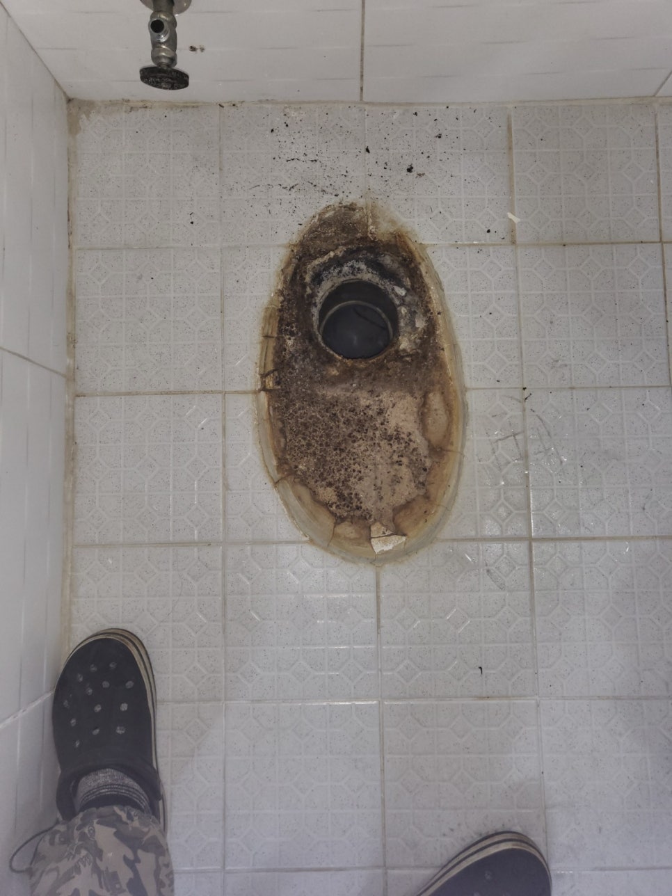 화장실 변기 주변 점검