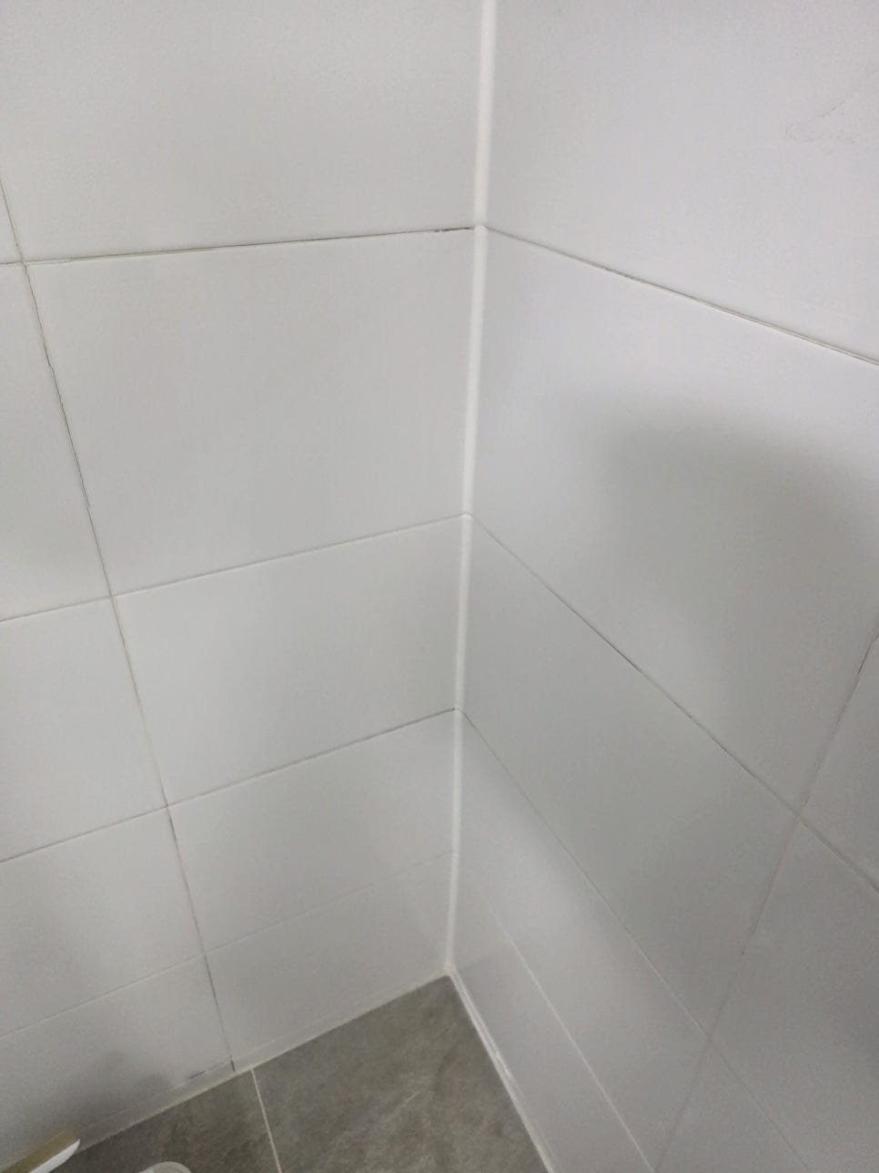 타일 벽과 바닥 경계 점검