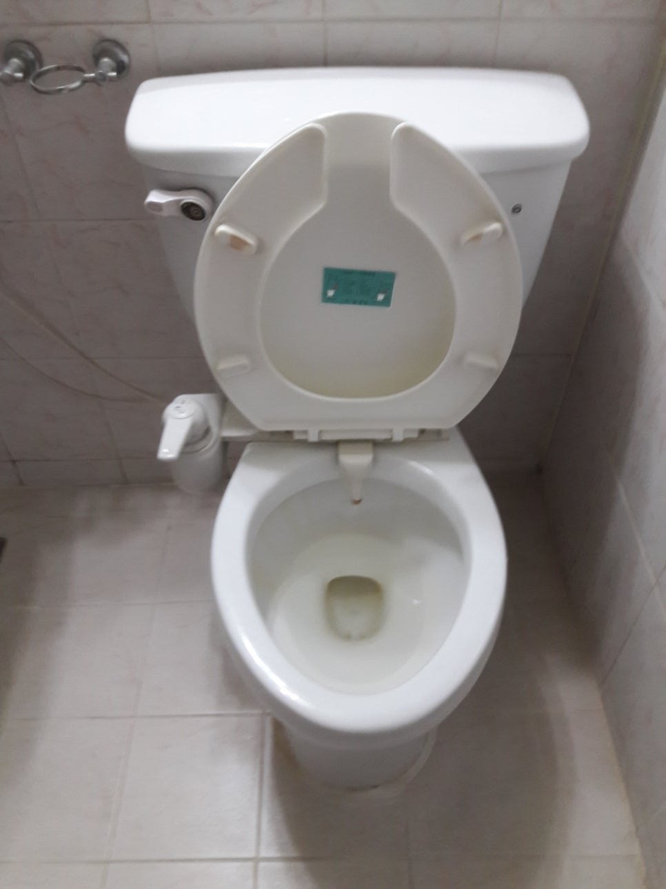 새로운 양변기 설치 작업