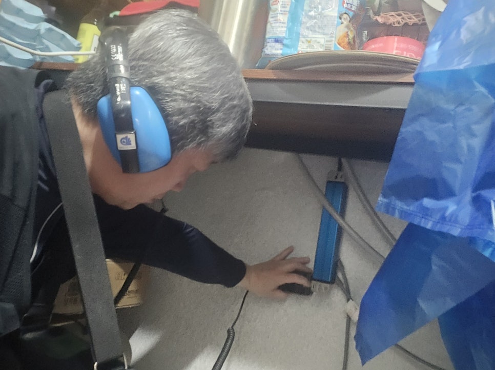 점검을 위해 장비가 배치된 현장
