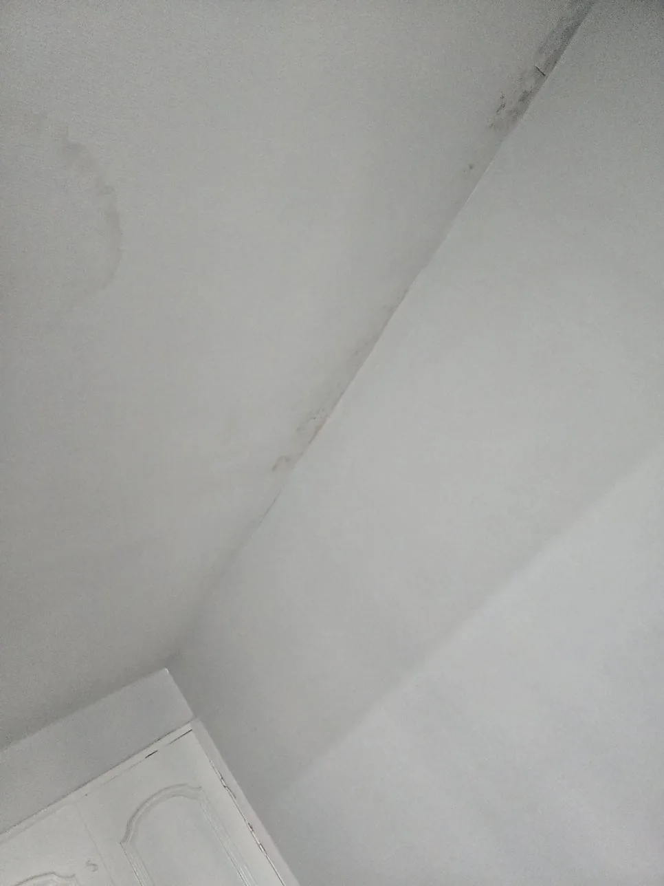 천장에 누수 얼룩이 보인다