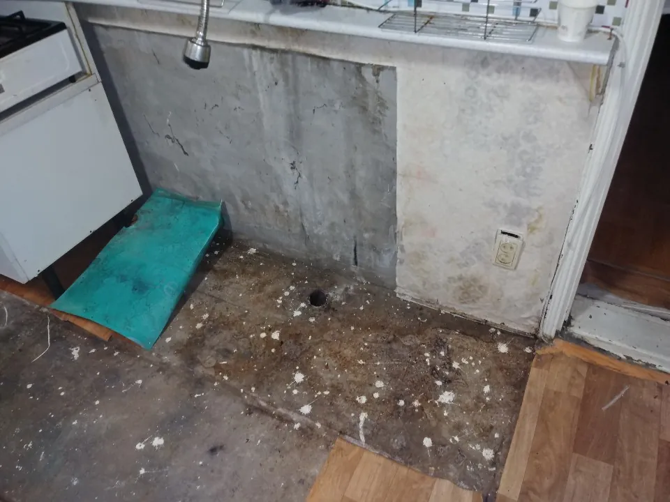 싱크대 하부를 뺀 벽과 바닥